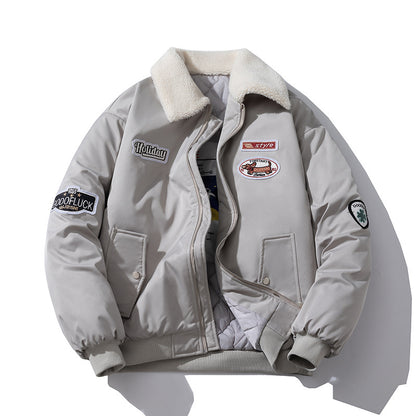 🔥𝔾𝕣𝕠𝕦𝕟𝕕⇔ℤ𝕖𝕣𝕠®25-26年秋冬新款vintag經典貼布圖章翻領羊毛飛行夾克外套3色