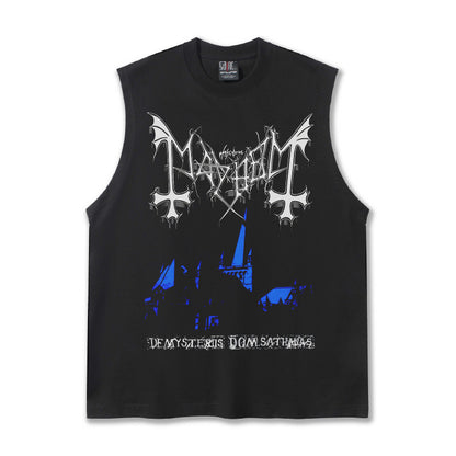 G.Z邁阿密南岸𝔾𝕣𝕠𝕦𝕟𝕕ℤ𝕖𝕣𝕠®✥南裝大佬✥ 美式嘻哈水洗重磅數男女中性Mayhem坎肩背心亞洲版型)