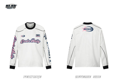 𝔾𝕣𝕠𝕦𝕟𝕕ℤ𝕖𝕣𝕠®2026年秋冬款網眼字母球衣圓領長袖上衣T-SHIRT