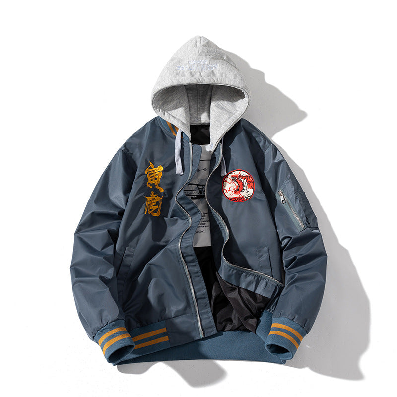 🔥𝔾𝕣𝕠𝕦𝕟𝕕⇔ℤ𝕖𝕣𝕠®25-26年秋冬新款vintag復古防風滿版刺繡老虎NA-1飛行夾克外套