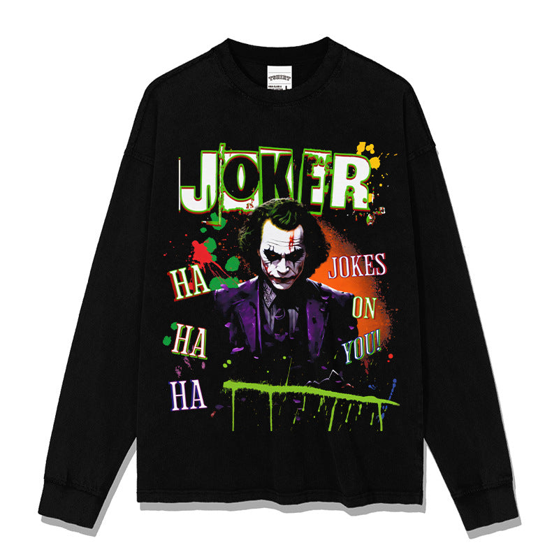 𝔾𝕣𝕠𝕦𝕟𝕕ℤ𝕖𝕣𝕠®GZ嘻哈2024年-2025年秋冬新款希斯JOKER長短袖圓領連帽上衣中性T-Shirt上衣