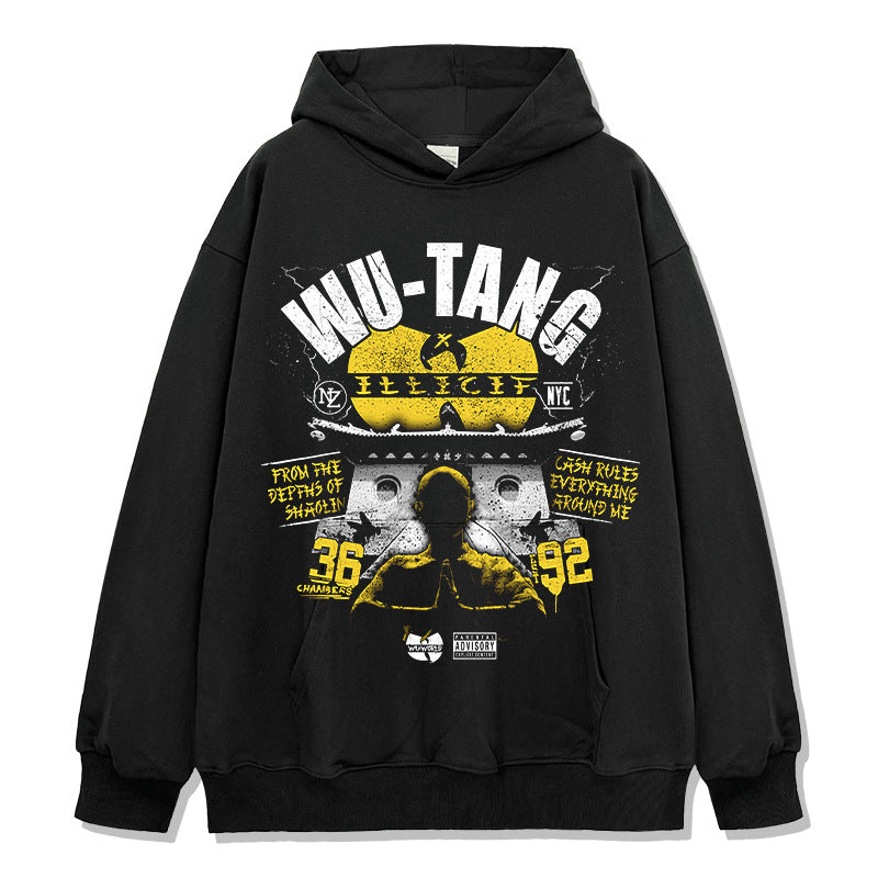 𝔾𝕣𝕠𝕦𝕟𝕕ℤ𝕖𝕣𝕠®GZ嘻哈2024年-2025年秋冬新款Wu-Tang Clan長短袖圓領連帽上衣中性T-Shirt上衣