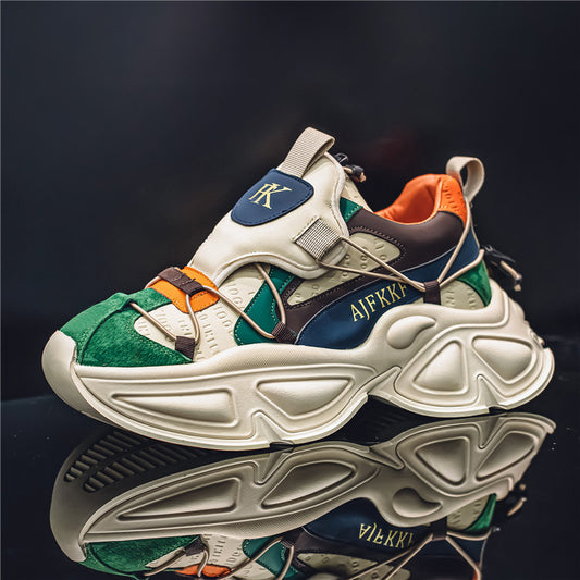 𝔾𝕣𝕠𝕦𝕟𝕕ℤ𝕖𝕣𝕠®－Flexing－shoes✥25-26✥美式新款拚色增高加厚休閒老爹鞋B1255