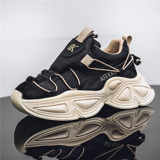 𝔾𝕣𝕠𝕦𝕟𝕕ℤ𝕖𝕣𝕠®－Flexing－shoes✥25-26✥美式新款拚色增高加厚休閒老爹鞋B1255