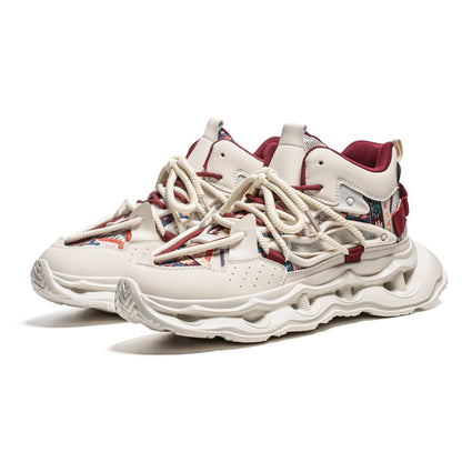 𝔾𝕣𝕠𝕦𝕟𝕕ℤ𝕖𝕣𝕠®－Flexing－shoes✥25-26✥美式秋冬新款復古2.0中筒厚底增高運動老爹鞋N8562