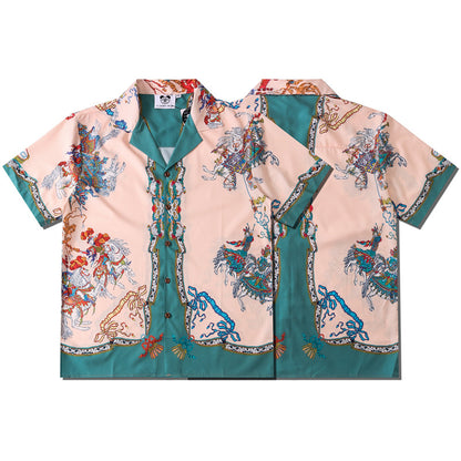 GZ Miami South Shore✥𝔾𝕣𝕠𝕦𝕟𝕕ℤ𝕖𝕣𝕠®✥2023 Southern suit boss/Chinese style casual Chinese opera loose open collar shirt 