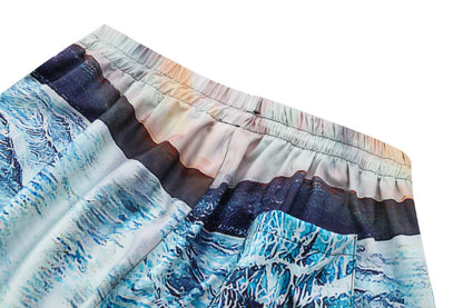 G.Z 邁阿密南岸✥𝔾𝕣𝕠𝕦𝕟𝕕ℤ𝕖𝕣𝕠®✥２０２３南裝大佬/美式休閒蔚藍海岸寬鬆開領襯衫短褲套裝