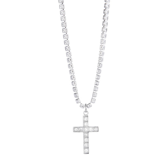 GZ LA West Bank 2023【✟Pure Love West Bank✟】full diamond cross pendant afgk necklace
