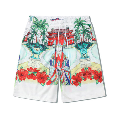 GZ Miami South Shore✥𝔾𝕣𝕠𝕦𝕟𝕕ℤ𝕖𝕣𝕠®✥2023 Southern suit boss/American casual Ukiyo-e loose open collar shirt shorts suit 