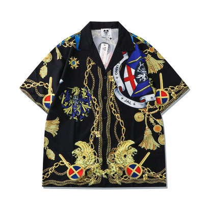 GZ Miami South Shore✥𝔾𝕣𝕠𝕦𝕟𝕕ℤ𝕖𝕣𝕠®✥2023 Southern suit boss / American casual royal salute loose open collar shirt shorts suit 