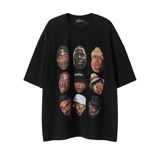 G.Z 邁阿密南岸✥𝔾𝕣𝕠𝕦𝕟𝕕ℤ𝕖𝕣𝕠®✥２０２３南裝大佬/美式休閒經典嘻哈人物短袖中性T-Shirt