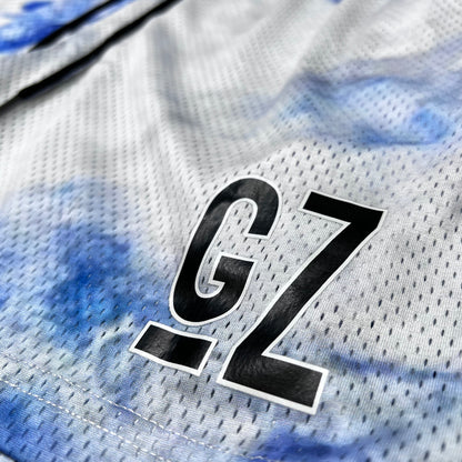 G.Z マイアミ サウスショア✥𝔾𝕣𝕠𝕦𝕟𝕕ℤ𝕖𝕣𝕠®✥2023 サザンスーツ ビッグガイ/G.Z アメカジ ニュートラル スポーツ アウトドア グラス 青と白のクォーター ショーツとボール パンツ