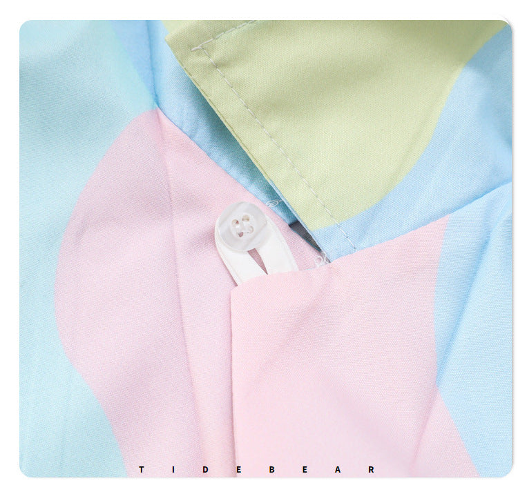 GZ Miami South Shore✥𝔾𝕣𝕠𝕦𝕟𝕕ℤ𝕖𝕣𝕠®✥2023 Southern suit boss/American casual pastel Easter loose open collar shirt shorts suit 