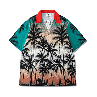 G.Z 邁阿密南岸✥𝔾𝕣𝕠𝕦𝕟𝕕ℤ𝕖𝕣𝕠®✥２０２３南裝大佬/美式休閒加州椰子寬鬆開領襯衫短褲套裝