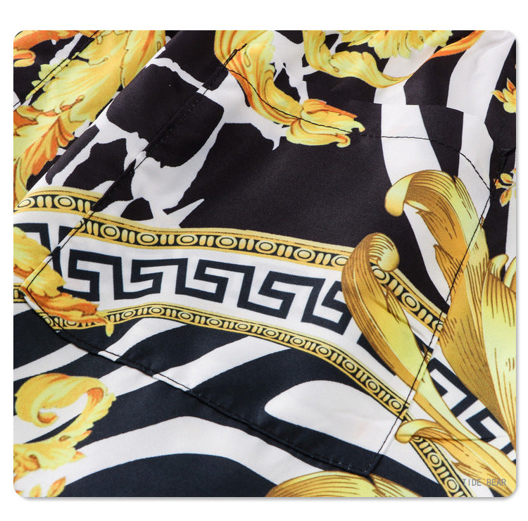 G.Z マイアミ サウスショア✥𝔾𝕣𝕠𝕦𝕟𝕕ℤ𝕖𝕣𝕠®✥2023 サザンスーツ ボス/アメカジ DJ ケリー ルーズ オープンカラー シャツ ショート スーツ
