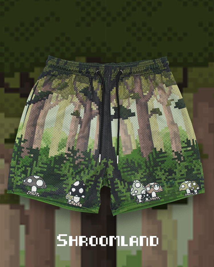 GZ Miami South Shore✥𝔾𝕣𝕠𝕦𝕟𝕕ℤ𝕖𝕣𝕠®✥2023 South suit boss/American casual full-page pattern quarter shorts and ball pants 