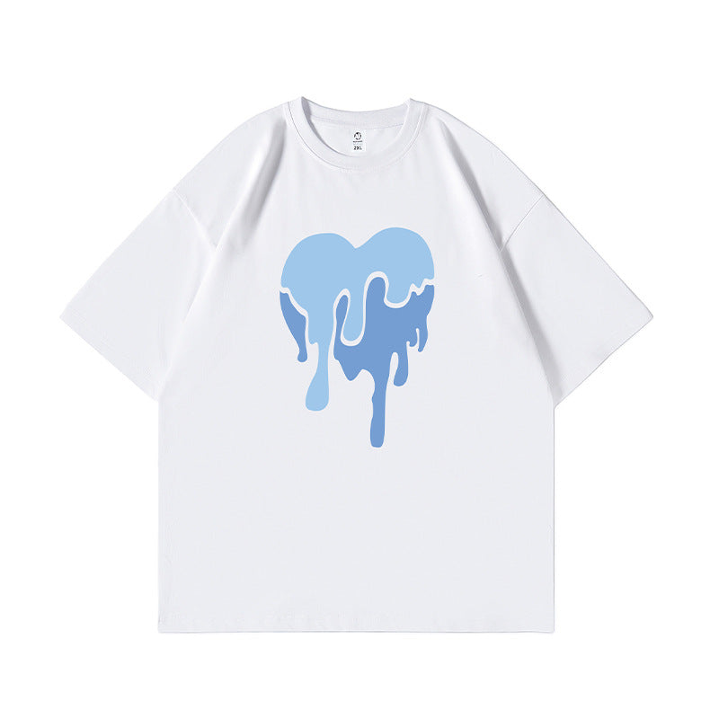 G.Z LA West Bund 2023【✟ Pure Love West Bund✟】日本のトレンドニッチデザインセンスオーバーサイズTシャツ