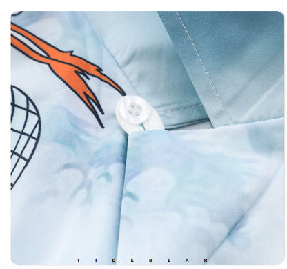 G.Z 邁阿密南岸✥𝔾𝕣𝕠𝕦𝕟𝕕ℤ𝕖𝕣𝕠®✥２０２３南裝大佬/美式休閒送子鳥寬鬆開領襯衫短褲套裝