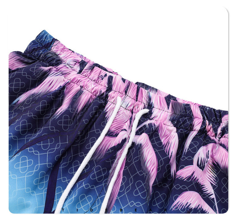 G.Z 邁阿密南岸✥𝔾𝕣𝕠𝕦𝕟𝕕ℤ𝕖𝕣𝕠®✥２０２３南裝大佬/美式休閒紫色迷情寬鬆開領襯衫短褲套裝