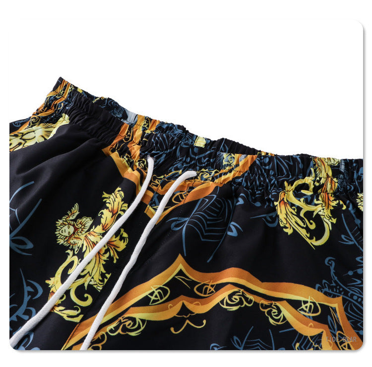 G.Z マイアミ サウスショア✥𝔾𝕣𝕠𝕦𝕟𝕕ℤ𝕖𝕣𝕠®✥2023 サザンスーツ 大男/アメカジ パレス風 ルーズ オープンカラー シャツ ショートパンツ スーツ
