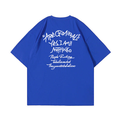 G.Z LA西岸 2023【✟純愛西岸✟】西海岸高街嘻哈字母美式T-Shirt